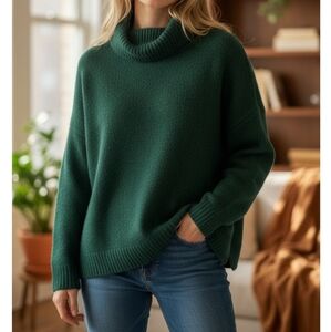 Denver Hayes Teal Cowl Neck Sweater